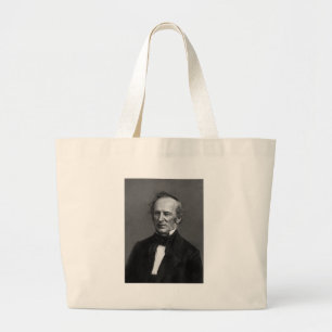 Bolsa Tote Grande Retrato de Cornelius Vanderbilt do comodoro cerca