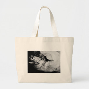 Bolsa Tote Grande retrato de porco