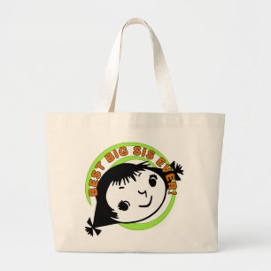 Bolsa Tote Grande Retro Melhor Irmã Nunca