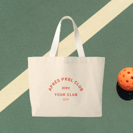 Bolsa Tote Grande Retro Orange Après PKBL Club Crest Pickleball