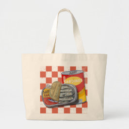 Bolsa Tote Grande Retro Sardine Lover