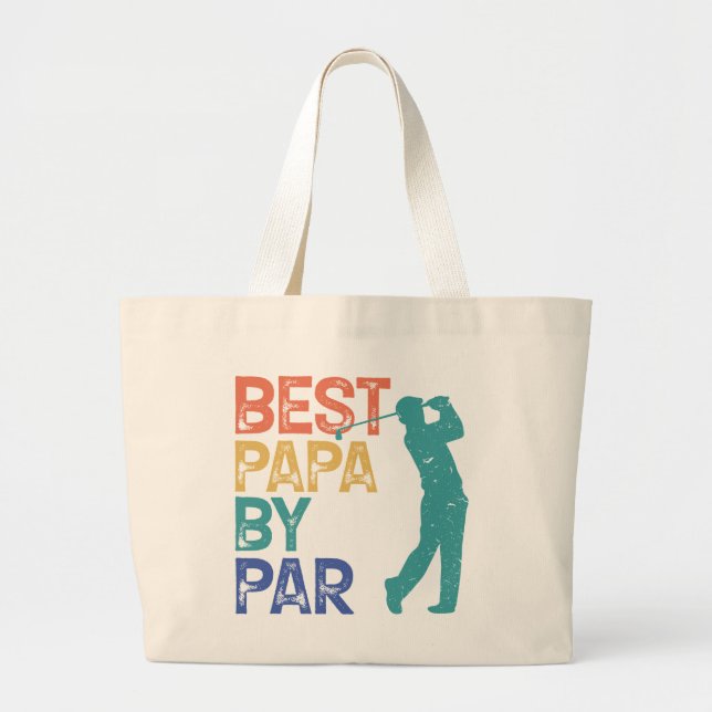 Bolsa Tote Grande Retrocetro Golfer - Melhor Papa Por Par (Frente)