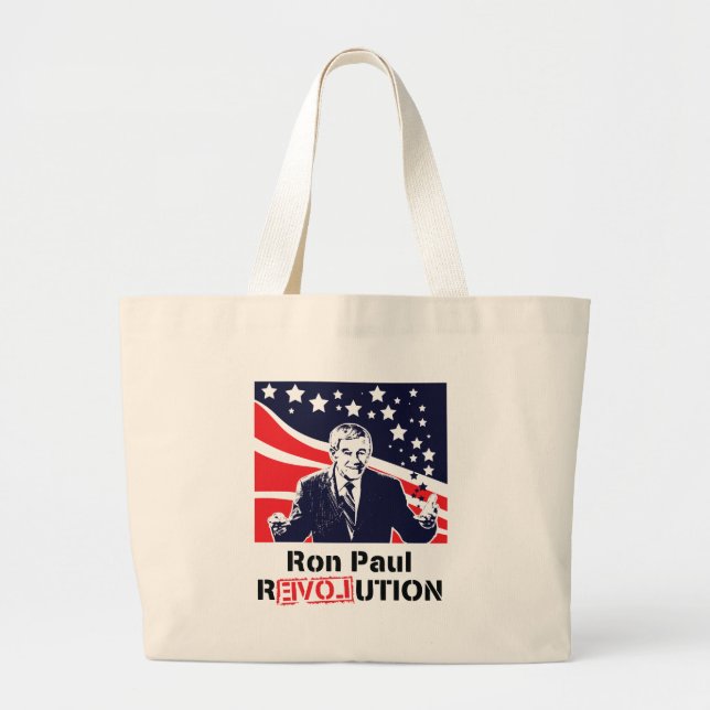 Bolsa Tote Grande Revolução de Ron Paul (Frente)