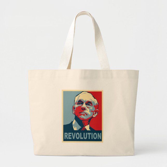 Bolsa Tote Grande Revolução de Ron Paul (Frente)