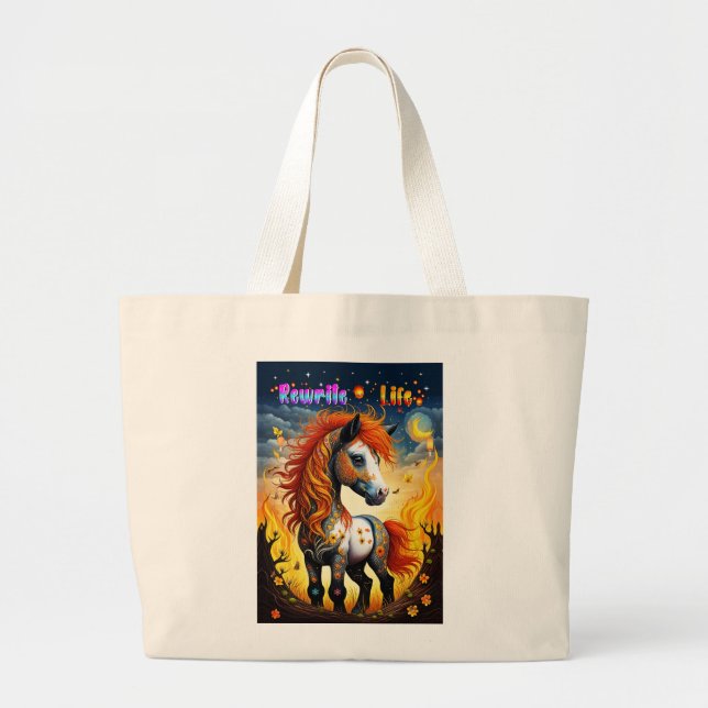 Bolsa Tote Grande Rewrite Life (Frente)