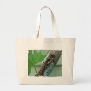 Bolsa Tote Grande Rezando Inseto Mantis