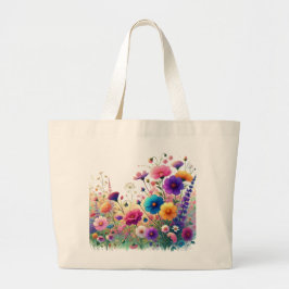 Bolsa Tote Grande Rhapsodia de Flores Selvagens