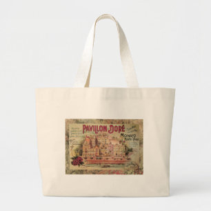 Bolsa Tote Grande Rico de Vintage com Monge Colage Monte Carlo Viage