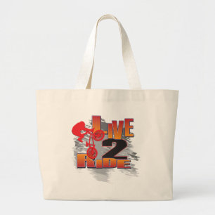 Bolsa Tote Grande Ride 2 Live BMX Biker