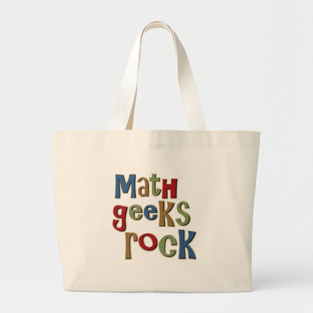 Bolsa Tote Grande Rocha dos geeks da matemática (Frente)