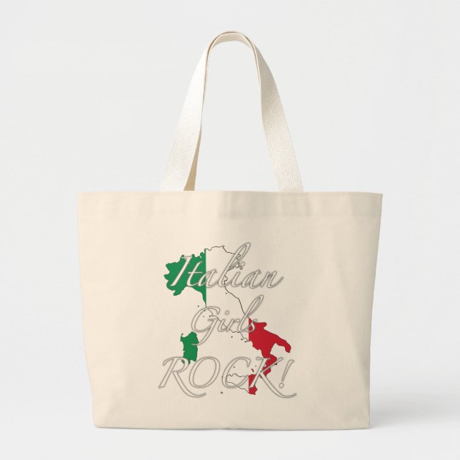 Bolsa Tote Grande Rocha italiana das meninas! (Frente)