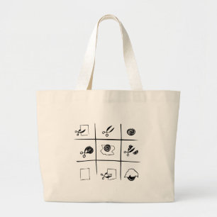 Bolsa Tote Grande rocha-papel-tesouras