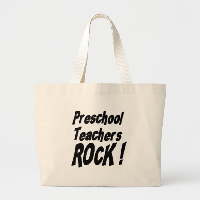 Bolsa Tote Grande Rocha pré-escolar dos professores! Sacola (Frente)