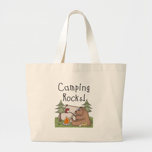 Bolsa Tote Grande Rochas de acampamento (Frente)