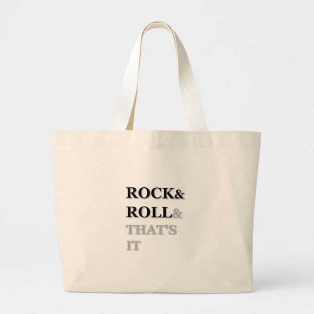 Bolsa Tote Grande Rock and Roll E é isso (Frente)