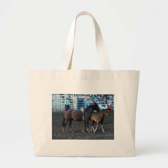 Bolsa Tote Grande Rodeo Mare e Foal (Frente)