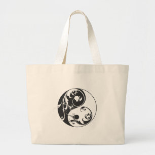 Bolsa Tote Grande Rolando Yin & Yang (preto)