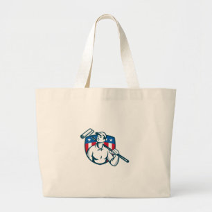Bolsa Tote Grande Rolo de pintura do carregando do pintor do