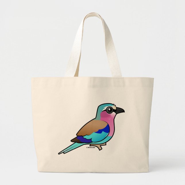 Bolsa Tote Grande Rolo do lilac-breasted (Frente)