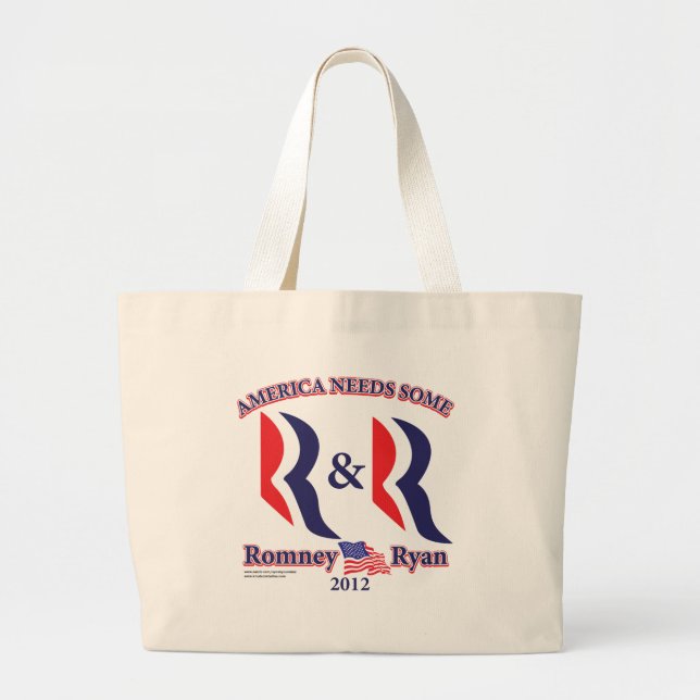 Bolsa Tote Grande Romney e Ryan (Frente)