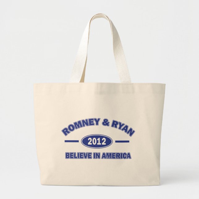 Bolsa Tote Grande Romney E Ryan 2012 (Frente)