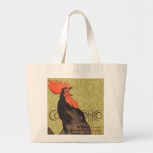 Bolsa Tote Grande Rooster Steinlen Cocorico Arte Francesa