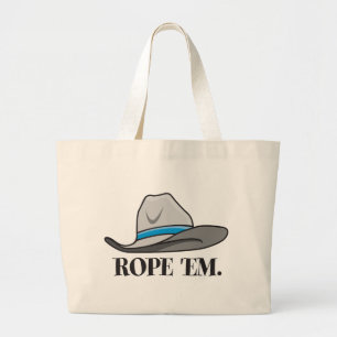 Bolsa Tote Grande Rope os engrenagem do vaqueiro