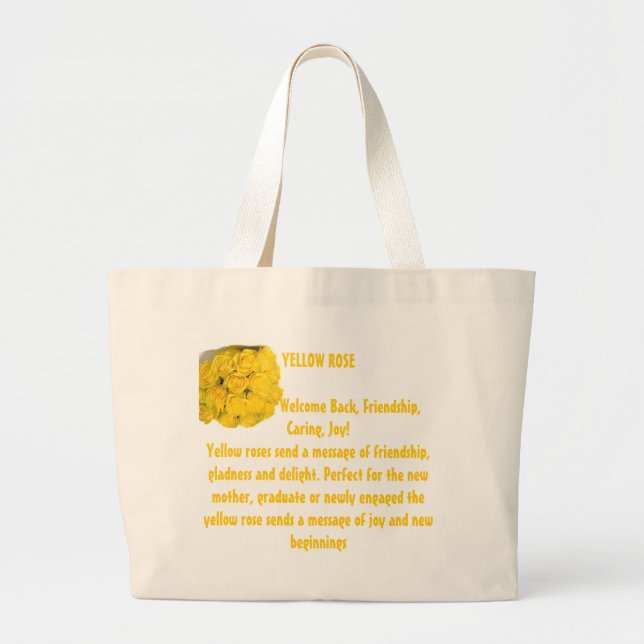 BOLSA TOTE GRANDE ROSA AMARELO (Frente)