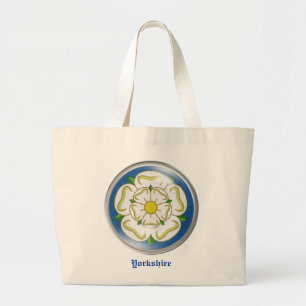 Bolsa Tote Grande Rosa branco da bandeira de Yorkshire