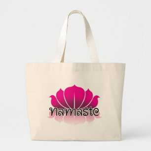 Bolsa Tote Grande Rosa de Lotus