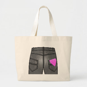 Bolsa Tote Grande Rosa Direita Hanky
