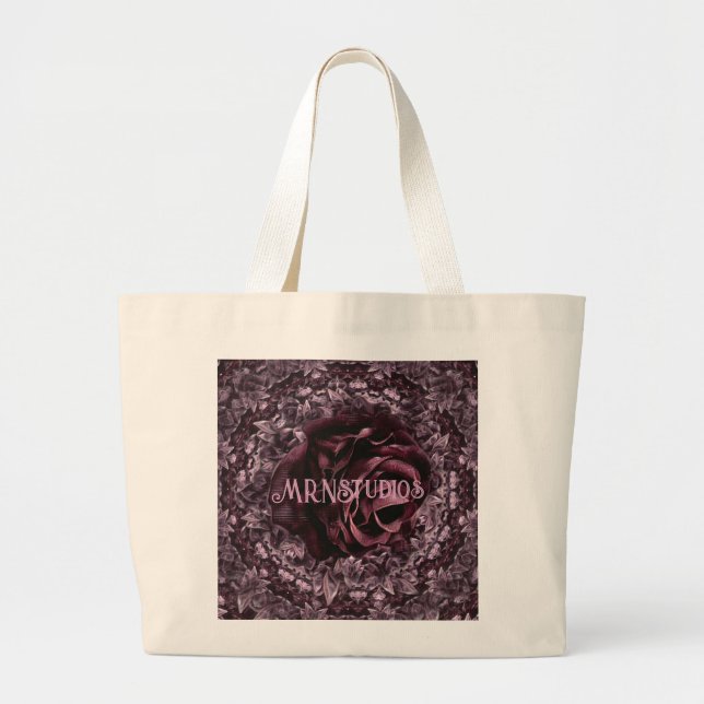 Bolsa Tote Grande Rosa Mandala (Frente)