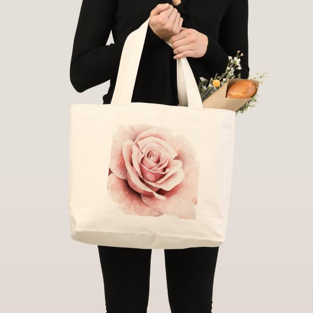 Bolsa Tote Grande Rosa Rosa Rosa (Frente (produto))