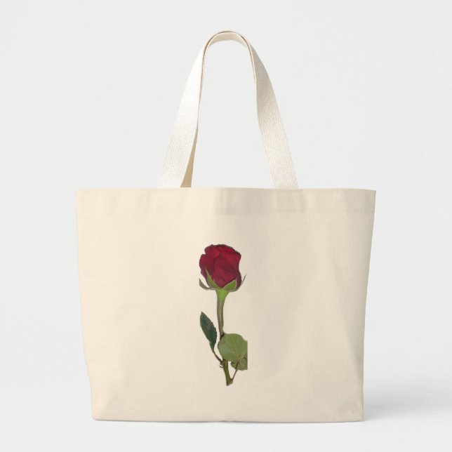 Bolsa Tote Grande Rosa vermelha (Frente)