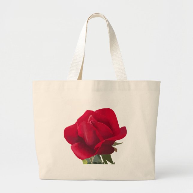 Bolsa Tote Grande Rosa vermelha - Rosa vermelha (Frente)