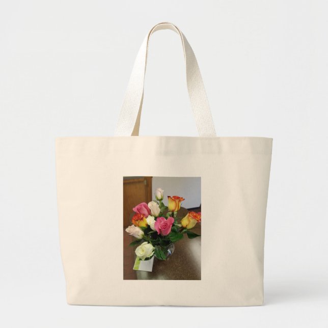 Bolsa Tote Grande Rosas (Frente)