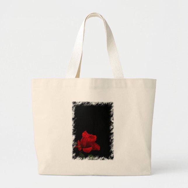 Bolsa Tote Grande Rosas são vermelhos (Frente)