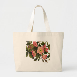 Bolsa Tote Grande Rosas Vintage Lindas Botânica Rosa