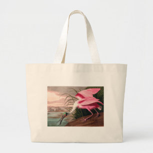 Bolsa Tote Grande Roseate Spoonbill Audubon Bird Willife