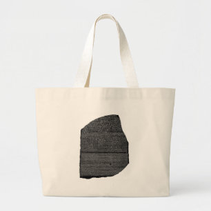 Bolsa Tote Grande Rosetta Stone Egípcia Granodiorite Stele