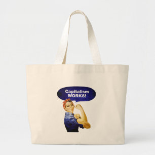 Bolsa Tote Grande Rosie diz trabalhos do capitalismo! os bolsas
