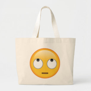 Bolsa Tote Grande Rosto Com Olhos Rolantes - Emoji