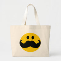 Rosto Feliz Amarelo de bigode