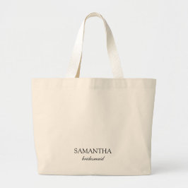 Bolsa Tote Grande Roteiro Minimalista Branco Elegante para Damas de 