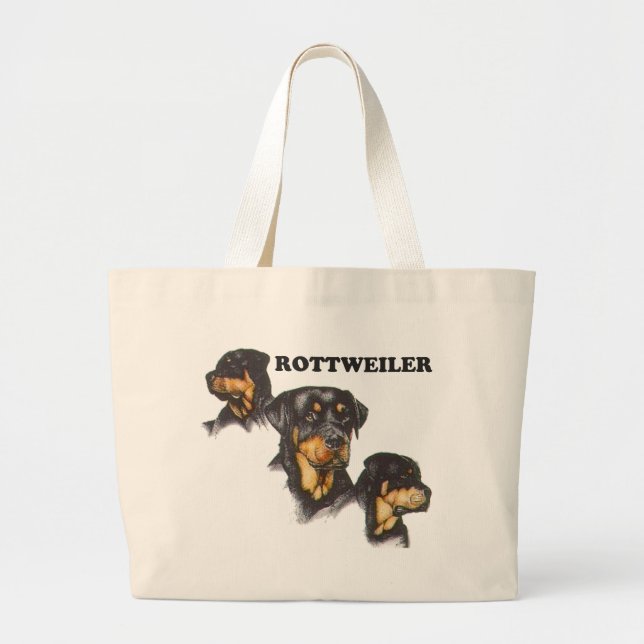 Bolsa Tote Grande Rottweiler (Frente)