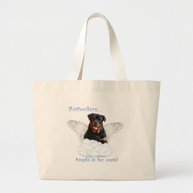 Bolsa Tote Grande Rottweiler Angel (Frente)
