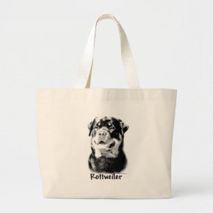 Bolsa Tote Grande Rottweiler Carvão