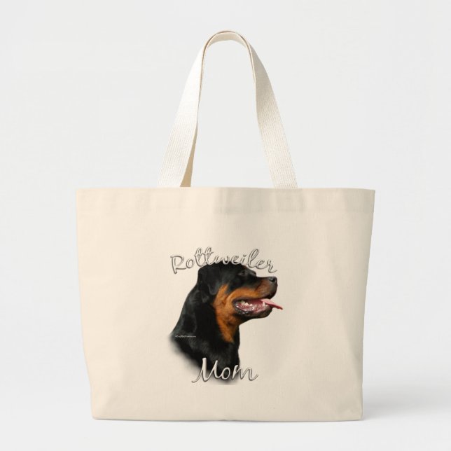 Bolsa Tote Grande Rottweiler Mãe 2 (Frente)