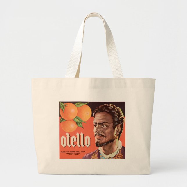 Bolsa Tote Grande Rótulo Laranja Otello (Frente)