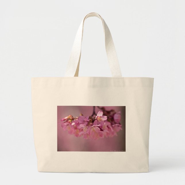 Bolsa Tote Grande Roupa e presentes Cherry Blossoms Hot Primavera 20 (Frente)